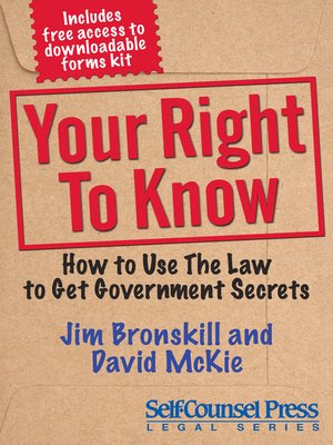 cover image of Your Right to Know